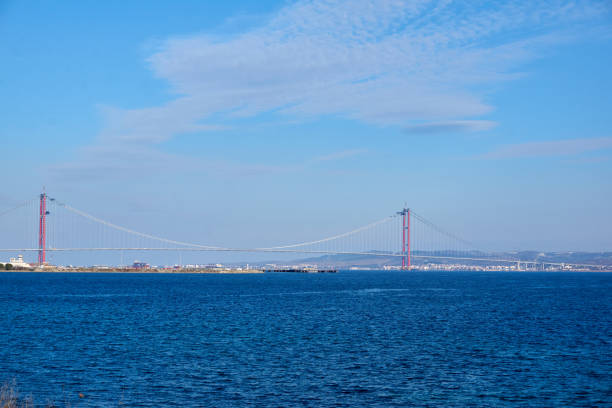istock The construction of 1915 Canakkale Bridge 1457351749