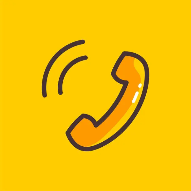 Vector illustration of Call Center Color Flat Line Icon with Editable Stroke. Suitable for Web Page, Mobile App, UI, UX and GUI design.