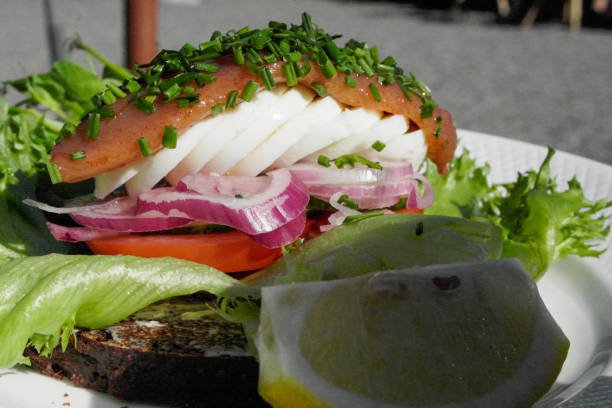istock a close up of a sandwich on a plate 1457357097