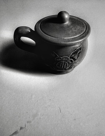 traditional teapot made of clay, a healthy lifestyle of the ancients and still survives today.