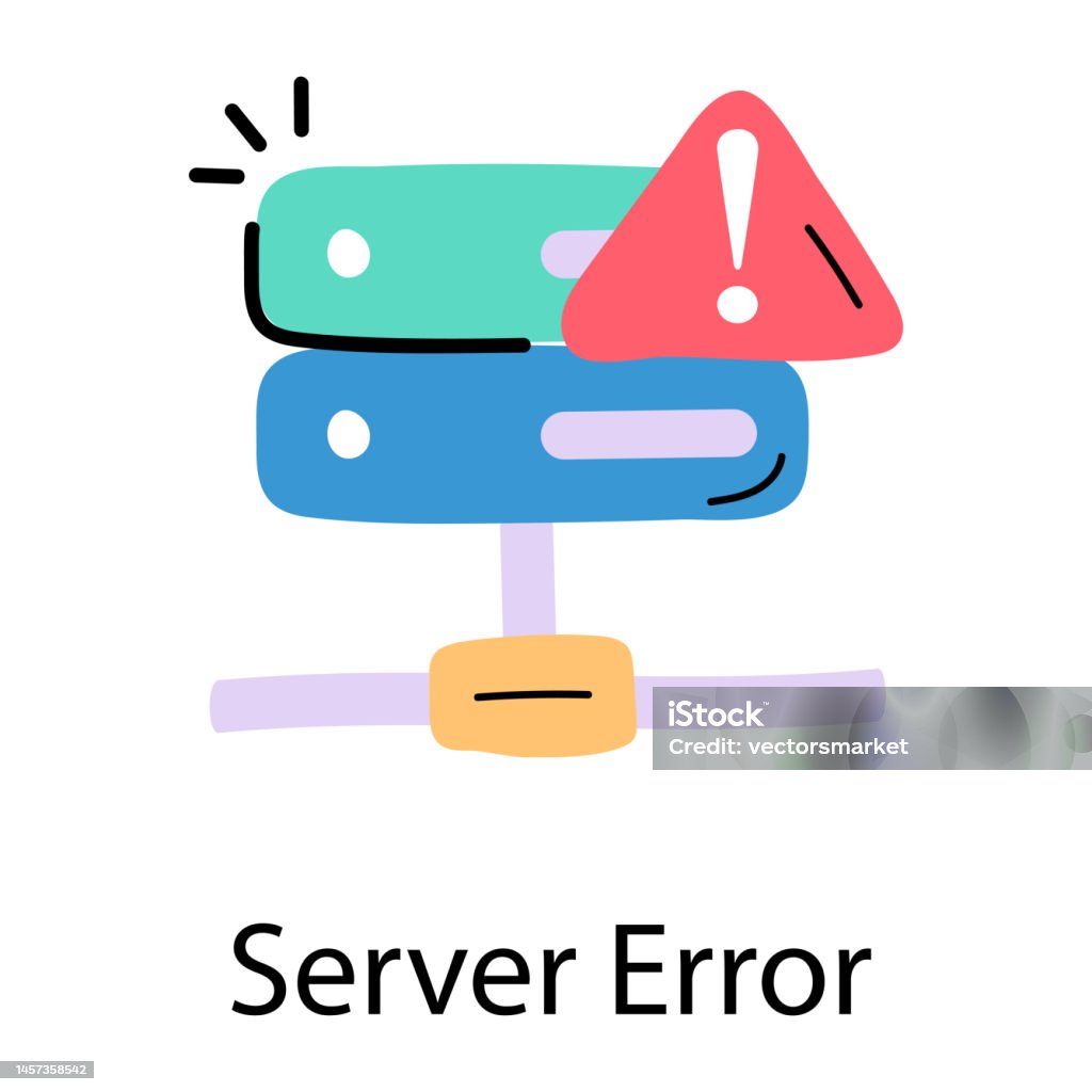 Computer Server Error Icon Server Error Stock Illustration - Download Image Now - Doodle, Failure ...