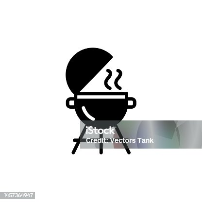 istock BBQ Grill icon in vector. Logotype 1457364947