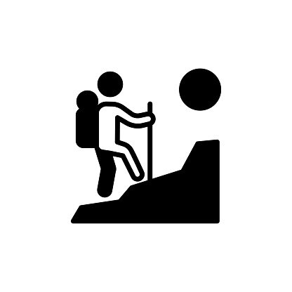 Trekking icon in vector. Logotype