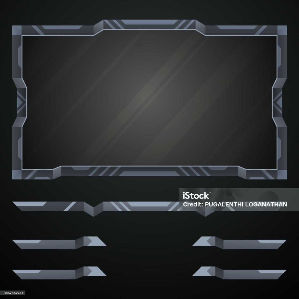 Gui Overlayus Abstract Metal Stream Overlay Futuristic Screen Panel And Gui Buttons ...