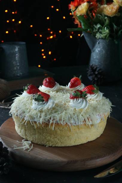 istock sponge with a sprinkling of cheese and strawberries 1457368272