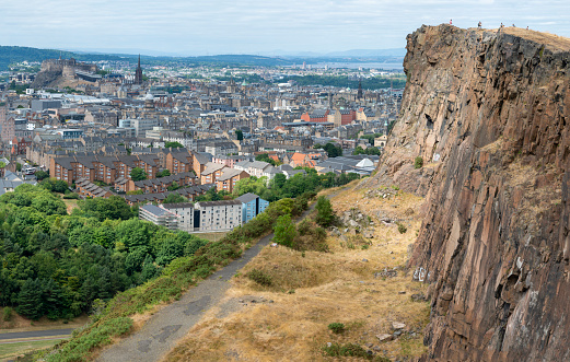 Drone view of St. Andrews, Fife Scotland.