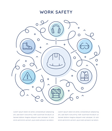 Work Safety Six Steps Infographic Template