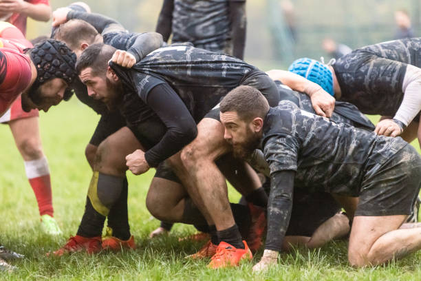 istock Rugby teams performing scrum 1457375771