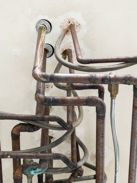 istock The complex copper pipes of the air conditioning system. 1457376165