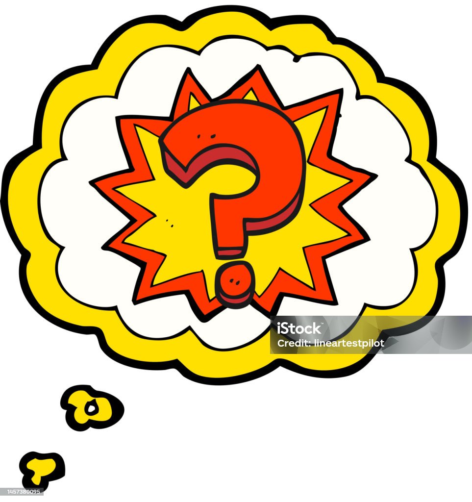 Dấu Hỏi Hoạt Hình Bong Bóng Tư Tưởng Vẽ Tự Do Hình minh họa Sẵn có ...