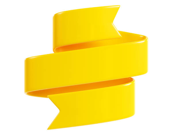 istock Sale ribbon banner 3d render - curled fabric or plastic text box for promotion or congratulation message. 1457382473