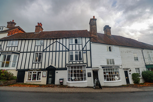 Fountain House at Goudhurst in Kent, England, with commercial businesses visible.