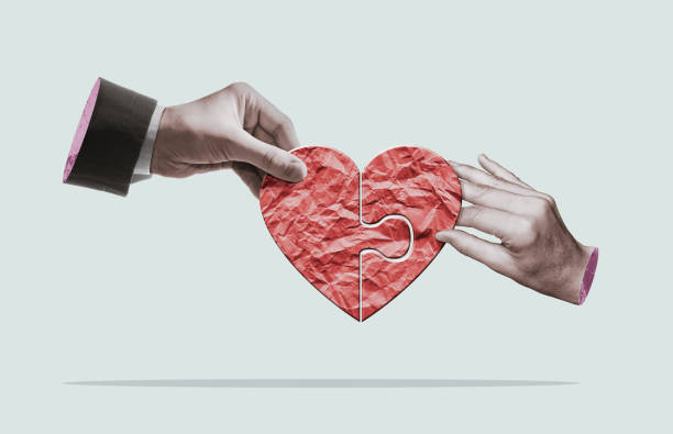 istock Concept of build relationship. Art collage. 1457387474