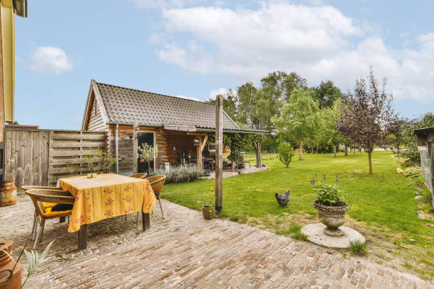 istock Neat patio with sitting area 1457389301