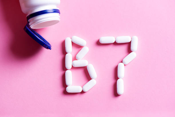 istock Vitamin B7, biotin supplement 1457405036