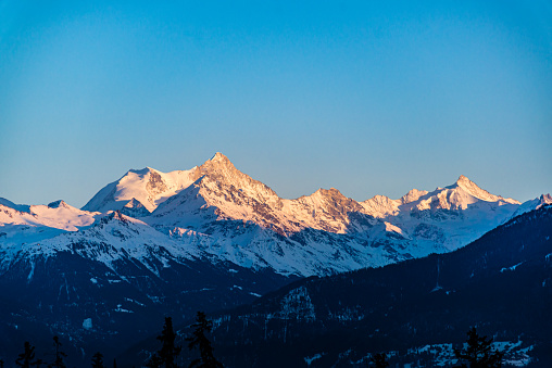 Swiss alps view from Crans Montana