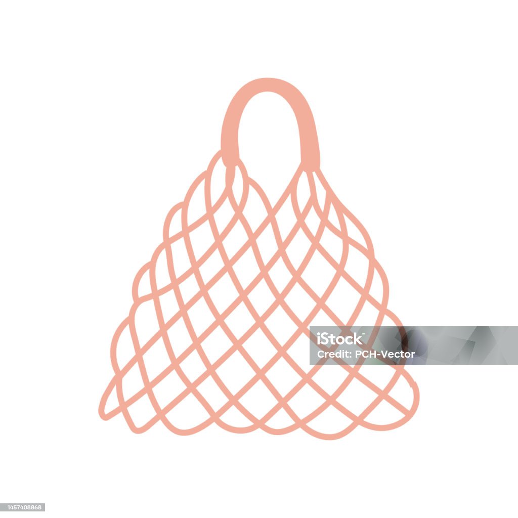 String Bag Asset String Bag On White Background Stock Illustration - Download Image Now ...