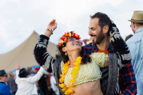 istock Couple Dancing at Festival. 1457408938