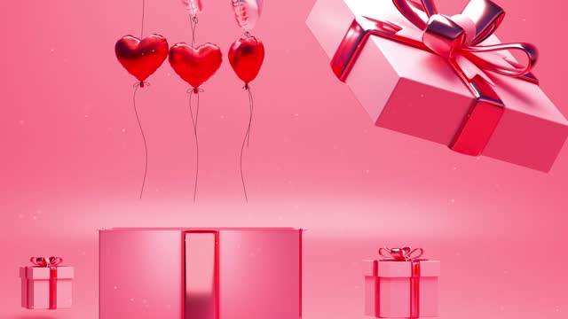 Valentines Day Balloon Gift Background Red Without Title