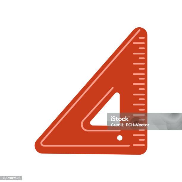 Graphix Plastic Triangle Ruler Plastic Triangle With Ruler Scale On White Background Stock ...