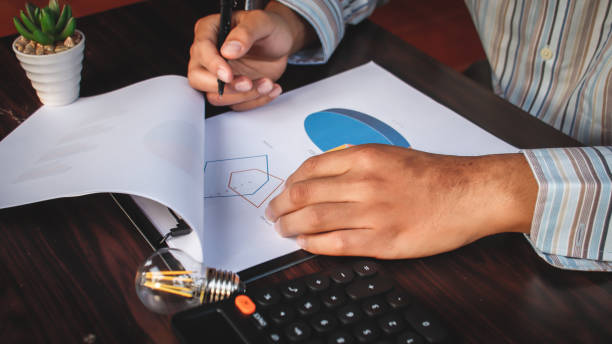 istock The manager is planning to develop the business. 1457409683