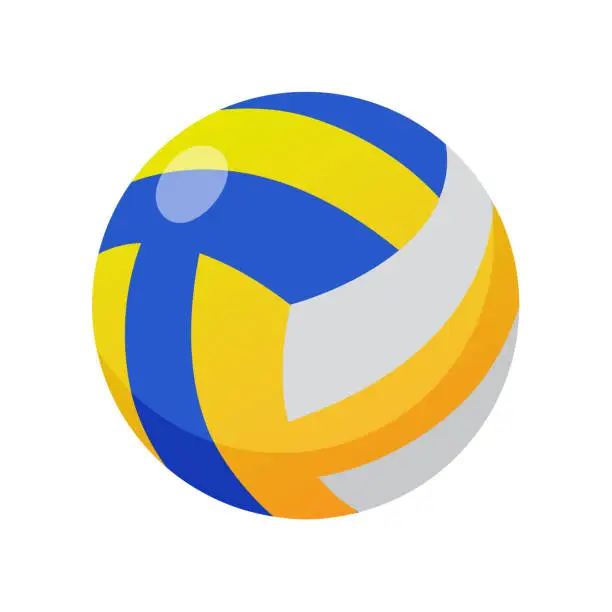 Vector illustration of Volleyball ball on white background