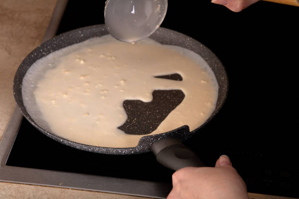 istock photo pancake batter prepared in a pan 1457413893