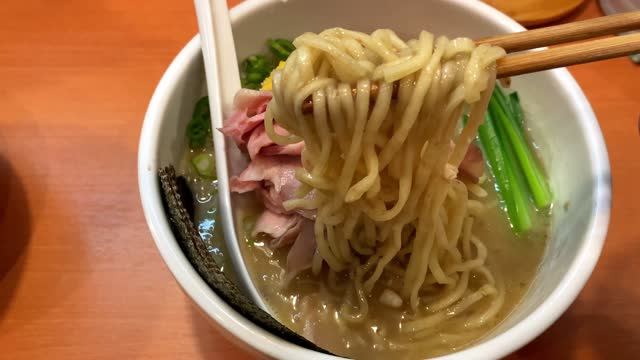 Shio Ramen noodles in Japan
