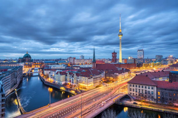 istock The center of Berlin with a clouded sky at dusk 1457418924