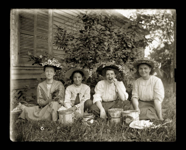 istock Young, Victorian-era, Girls Eating Cherries, Circa 1890 1457421287