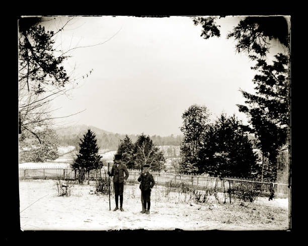 istock Portrait of Two Boys in the Snow, Circa 1890 1457422550