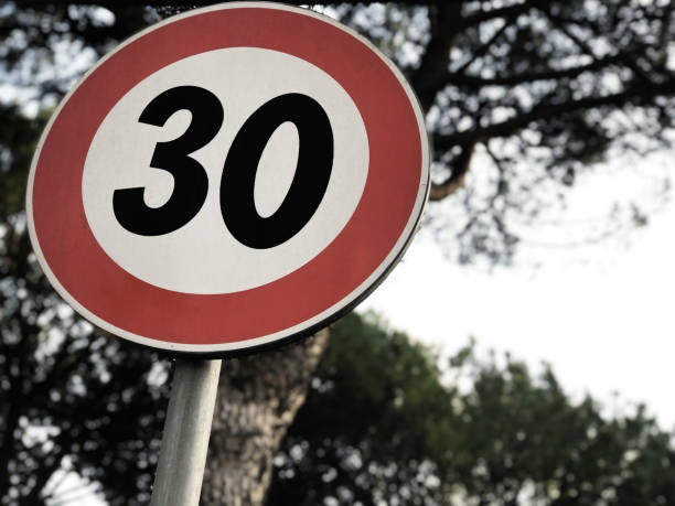 istock Speed city limit sign 30 km 1457423640