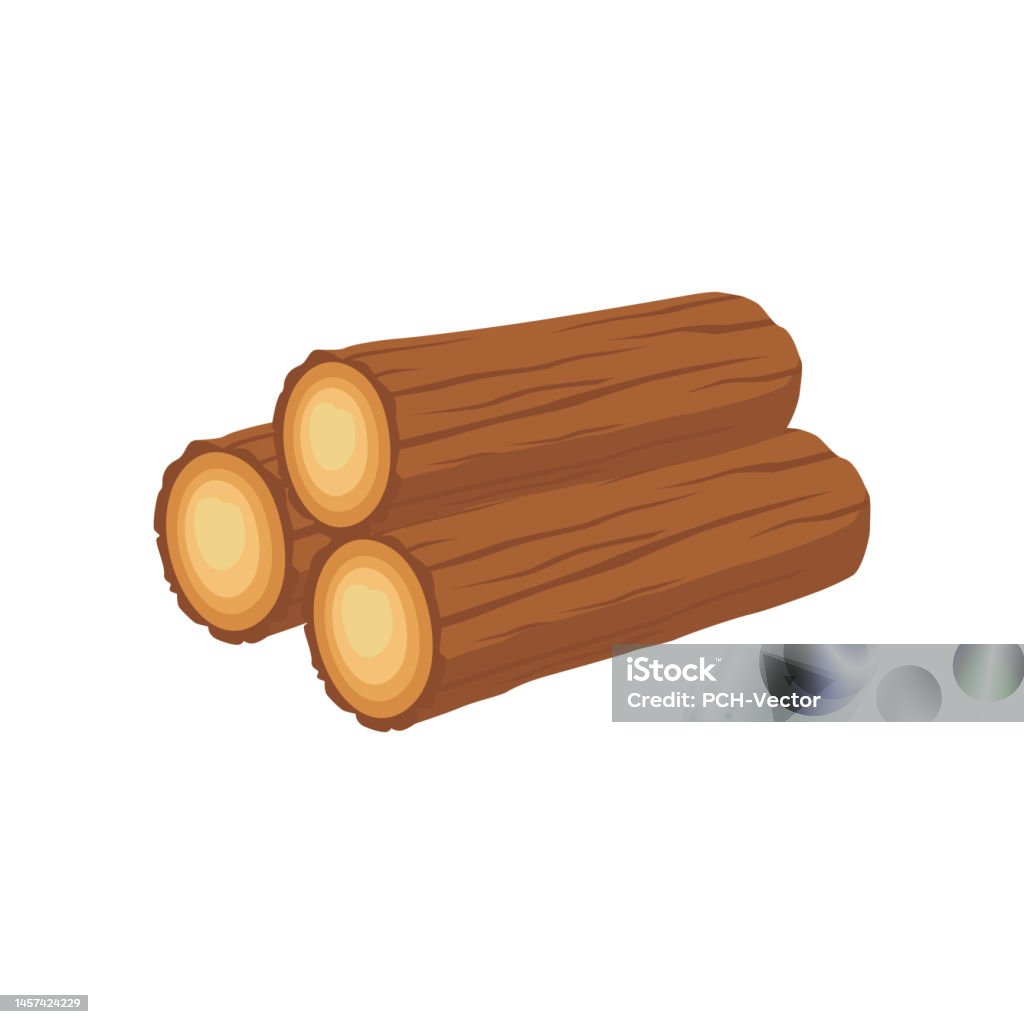 Petite Pile De Logs Illustration Vectorielle Vecteurs libres de droits et  plus d'images vectorielles de Bois coupé - Bois coupé, Bois de  construction, En bois - iStock