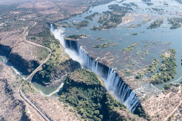 istock Aerial View of Victoria Falls 1457450472