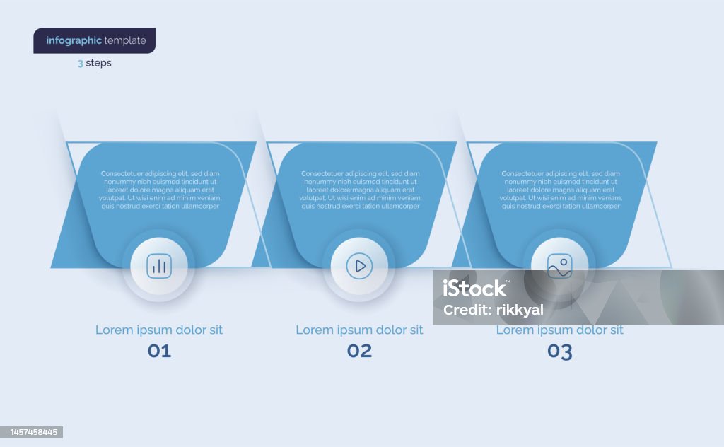 Three Element Vector Vector Infographic Template Composed Of 3 Elements Stock Illustration ...