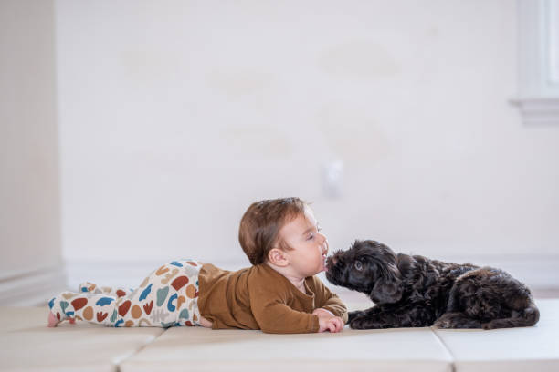 istock Baby with a Puppy 1457459866