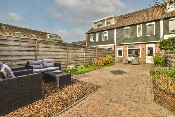 istock Neat patio with sitting area 1457467477