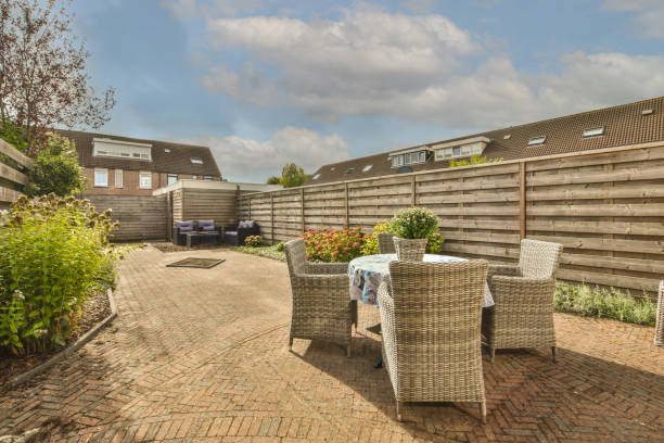 istock Neat patio with sitting area 1457468493