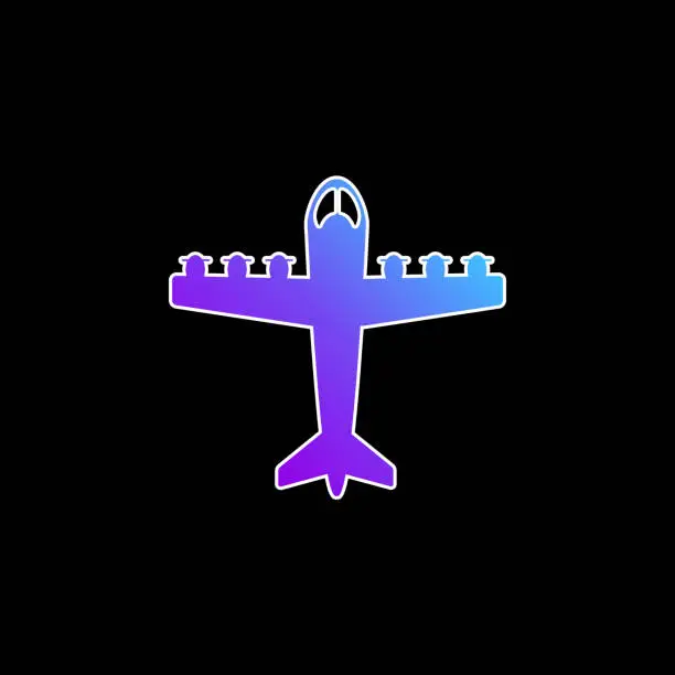 Vector illustration of Bombardier blue gradient vector icon