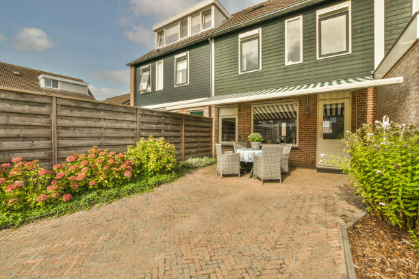 istock Neat patio with sitting area 1457468992