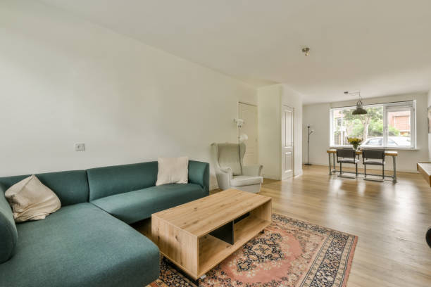 istock Living room with dining area 1457471158