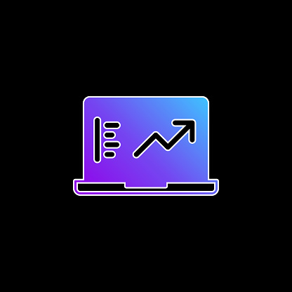 Analytics blue gradient vector icon