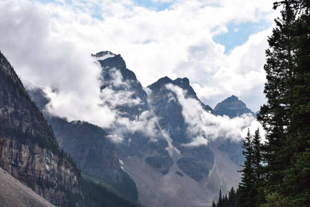 istock View of mountains with clouds 1457488884