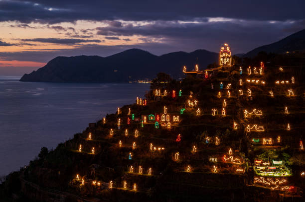 Presépio em Manarola - foto de acervo