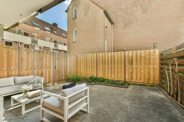 istock Neat patio with sitting area 1457490035