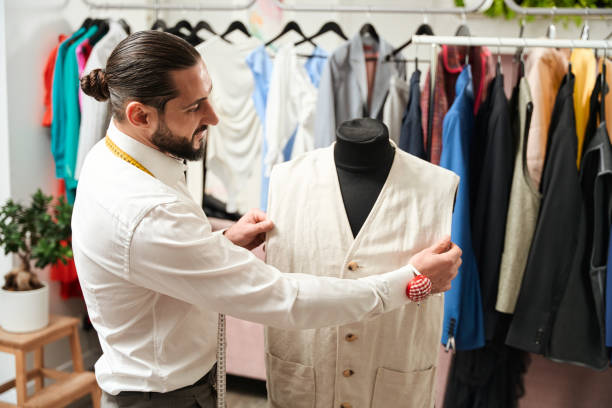 istock Tailor working on new piece of clothing 1457491368