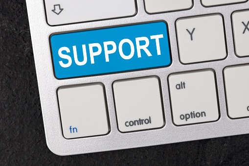 Support on a keypad conceptual for support service