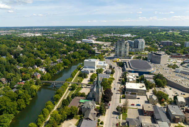 istock Aerial townscape Guelph Ontario, Canada 1457495656