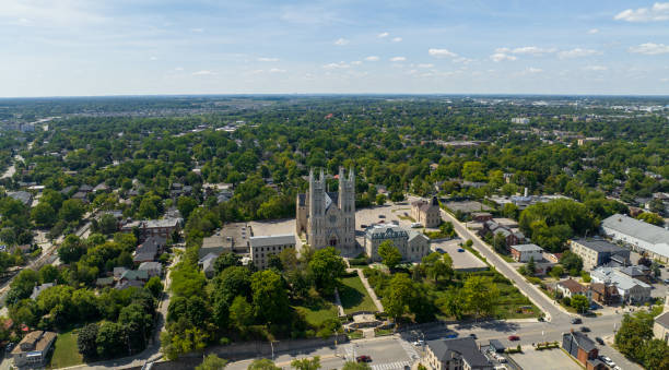 istock Aerial townscape Guelph Ontario, Canada 1457495727