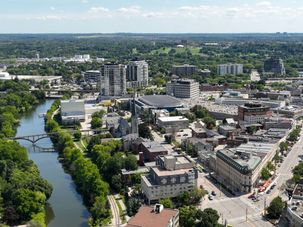 istock Aerial townscape Guelph Ontario, Canada 1457495785